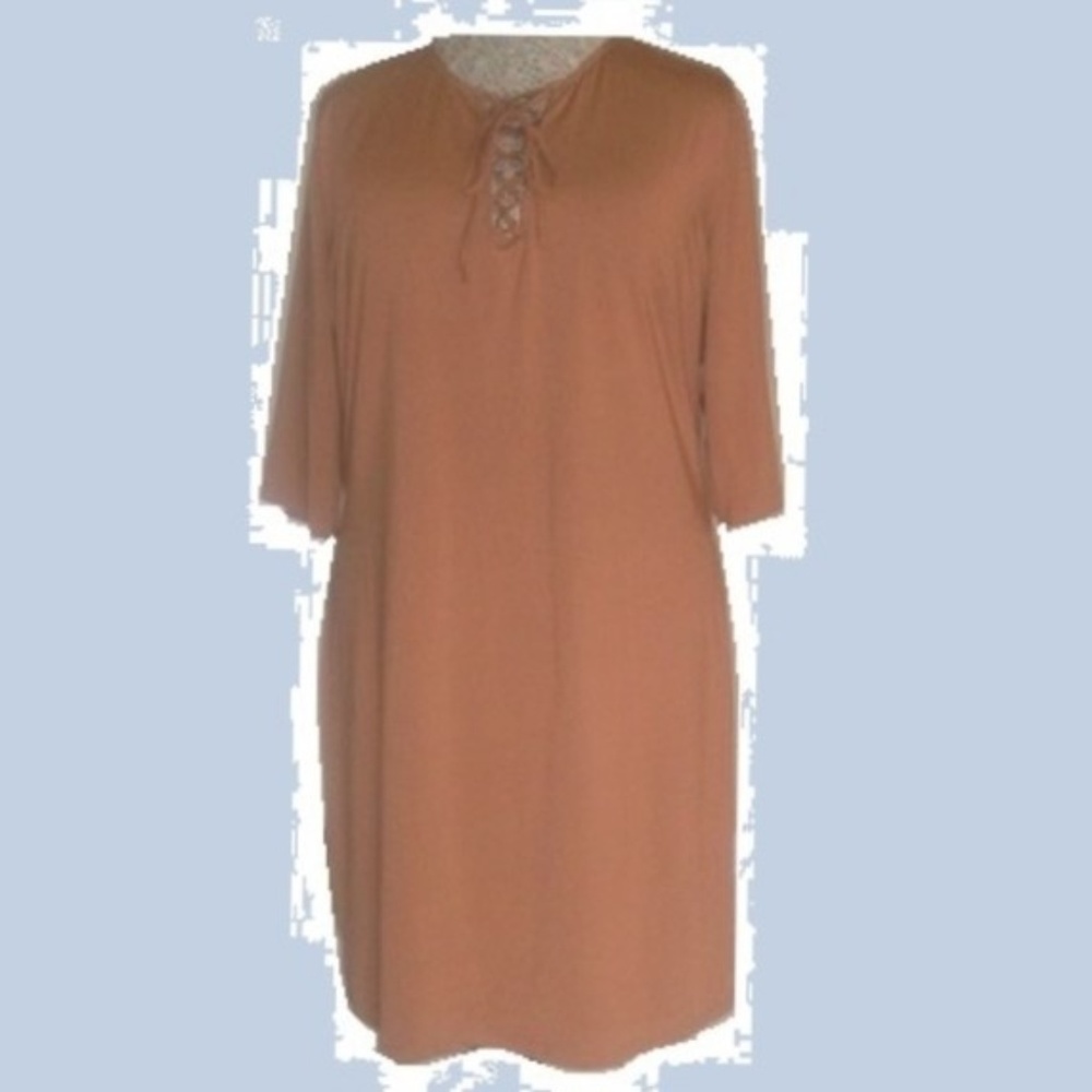 Ginger Laced Front Knit Sheath Dress